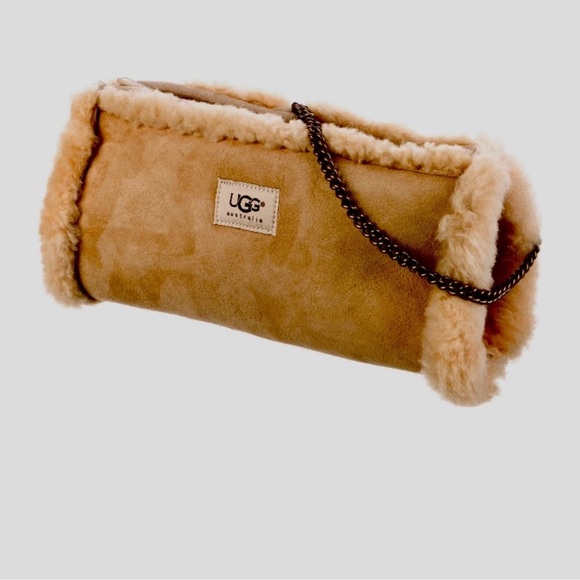 Ugg Shearling Fur Trim Shoulder Bag - Picture 1 of 12